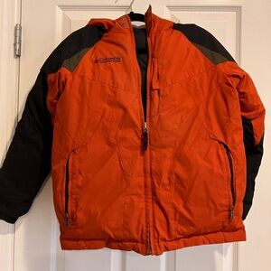 Columbia Down Winter Coat Hooded Snow Size 10/12  Reversible